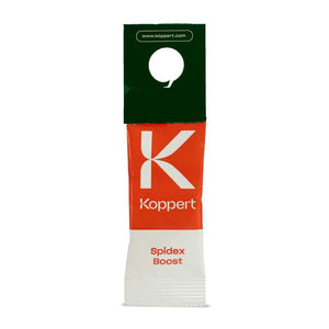 Spidex Boost sachet from Optimize Organics – quick-release predatory mites for spider mite control. Clean carrier, ideal for flowering crops.